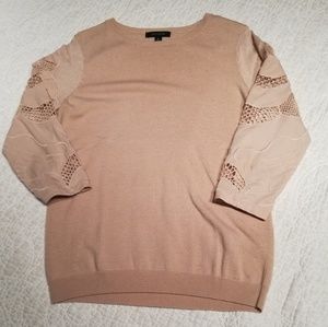 Ann Taylor Embroidered Sleeve Sweater